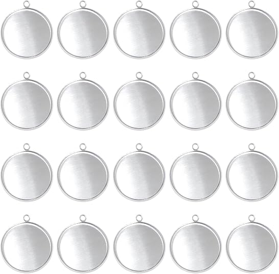 Resin Crafts Diy - 20 pièces en acier inoxydable lunette