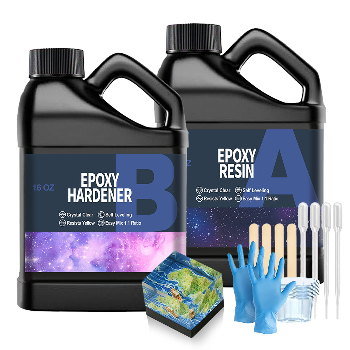 Resin Jewelry Kit - Kit de résine époxy transparente 32
