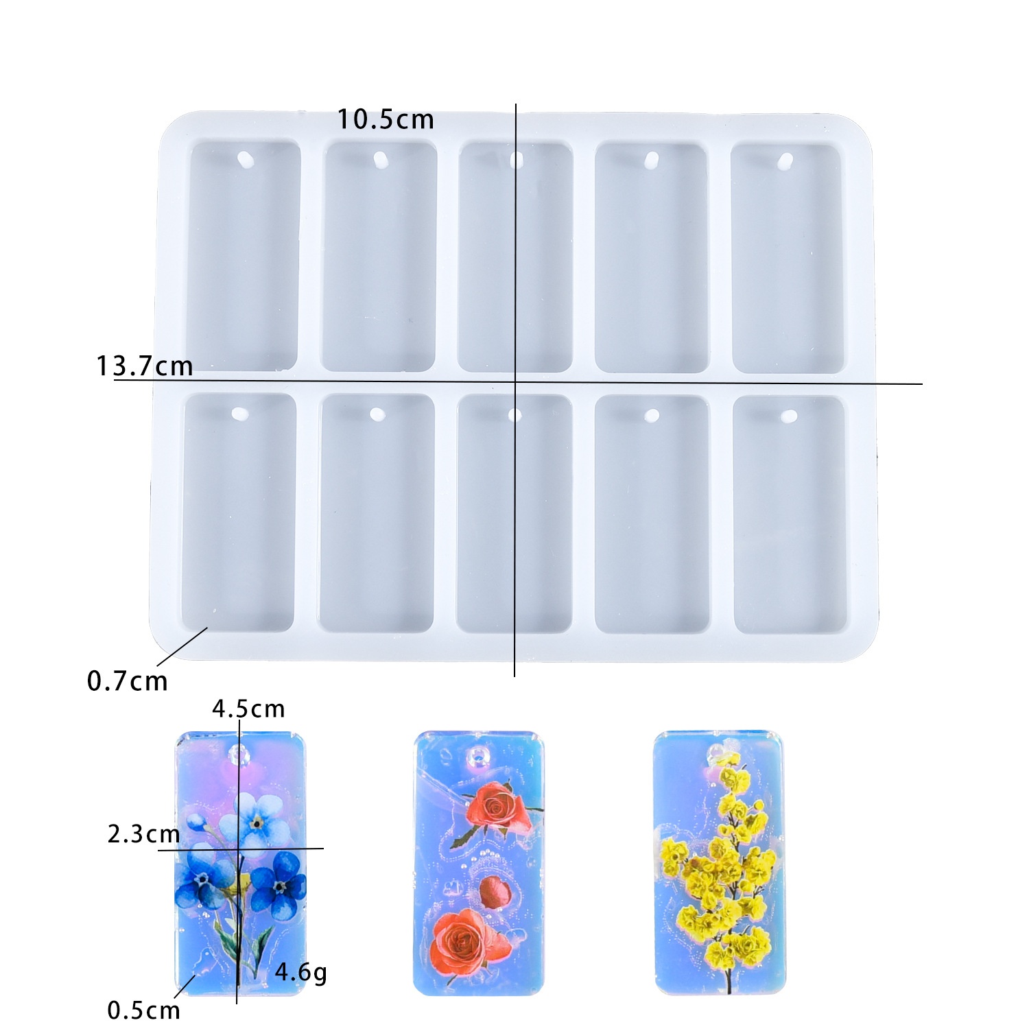 Silicone Mold Tray - Moule en silicone DIY pour pendentif