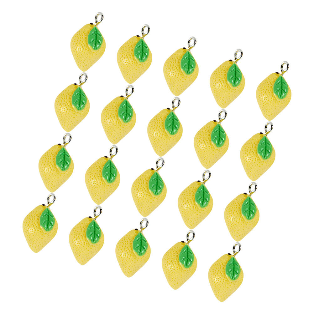 Resin Crafts Diy - 20 Breloques Citron en Résine, Breloques