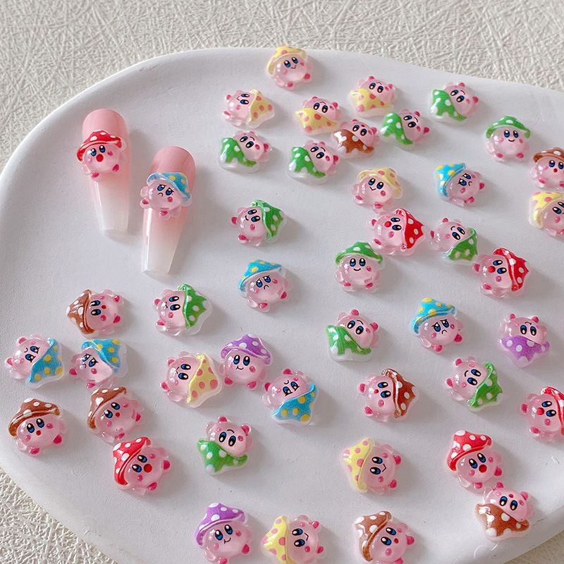 Resin Crafts - 2/10/20pcs Breloques pour ongles Kirby en