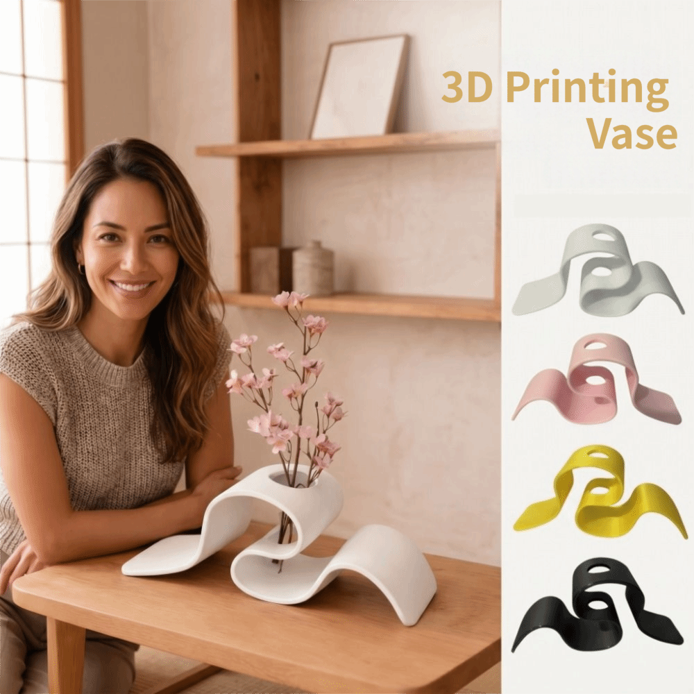 Dried Flower Bulk - Vase élégant en impression 3D, style
