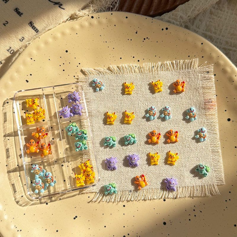 Resin Crafts - Accessoires de nail art Pokémon, jolies