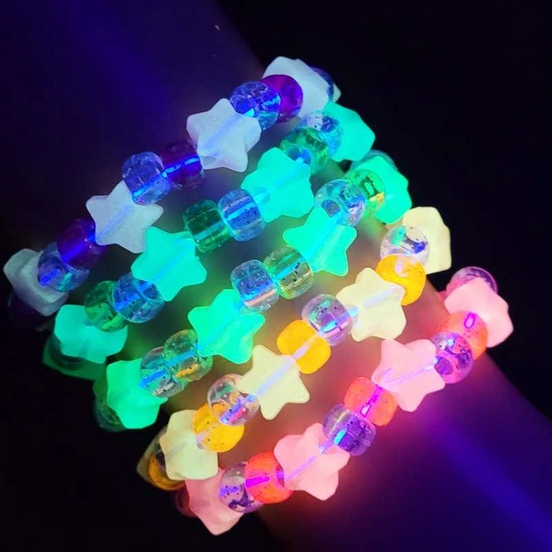 Resin Glitter Pack - Ensemble de 5 bracelets kandi étoile