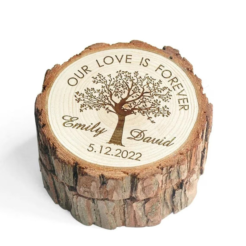 Wood Ring Blank - Boîte à bagues de mariage en
