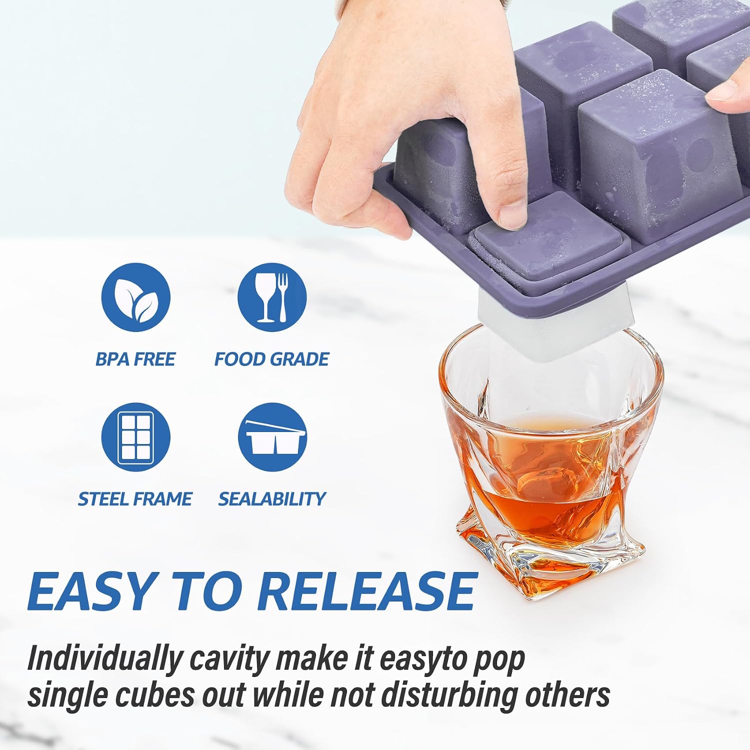 Bac à glaçons en silicone : Lo - Silicone Mold Tray avis et prix