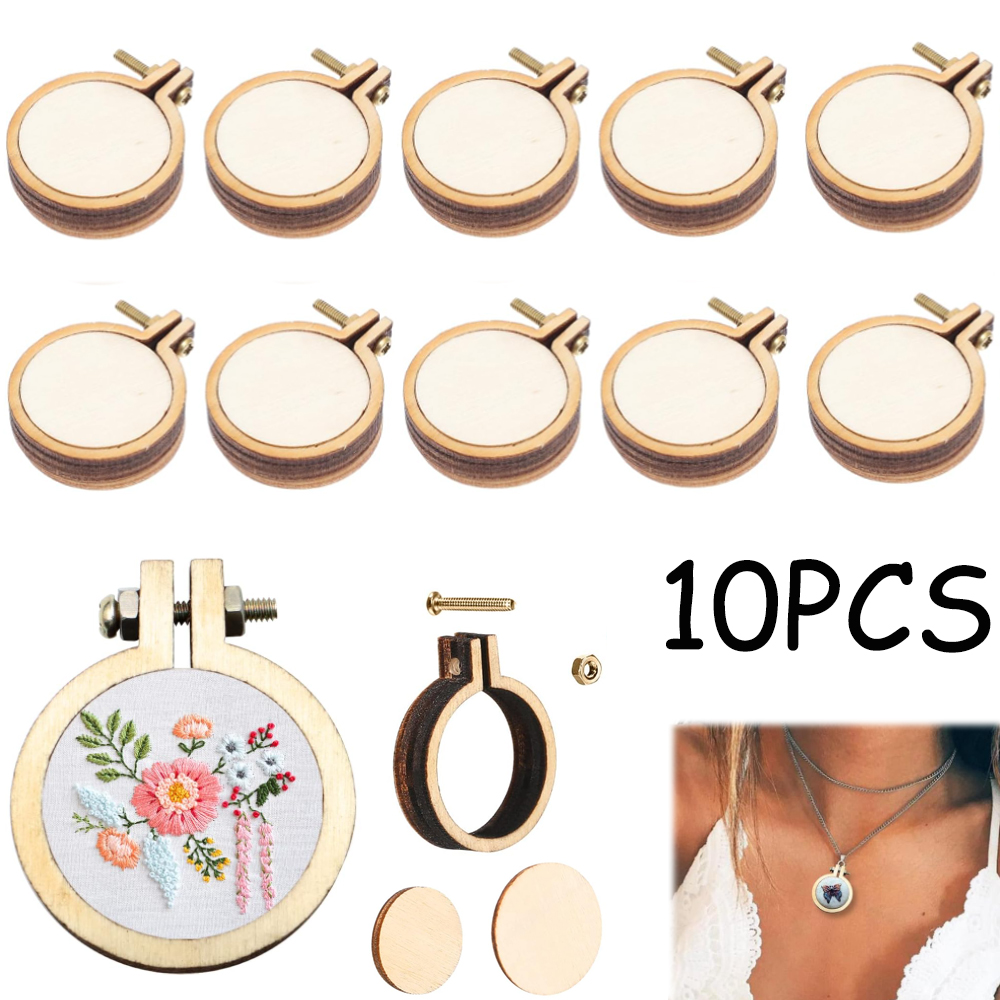 Mini cerceau de broderie en bo - Wood Ring Blank avis et prix