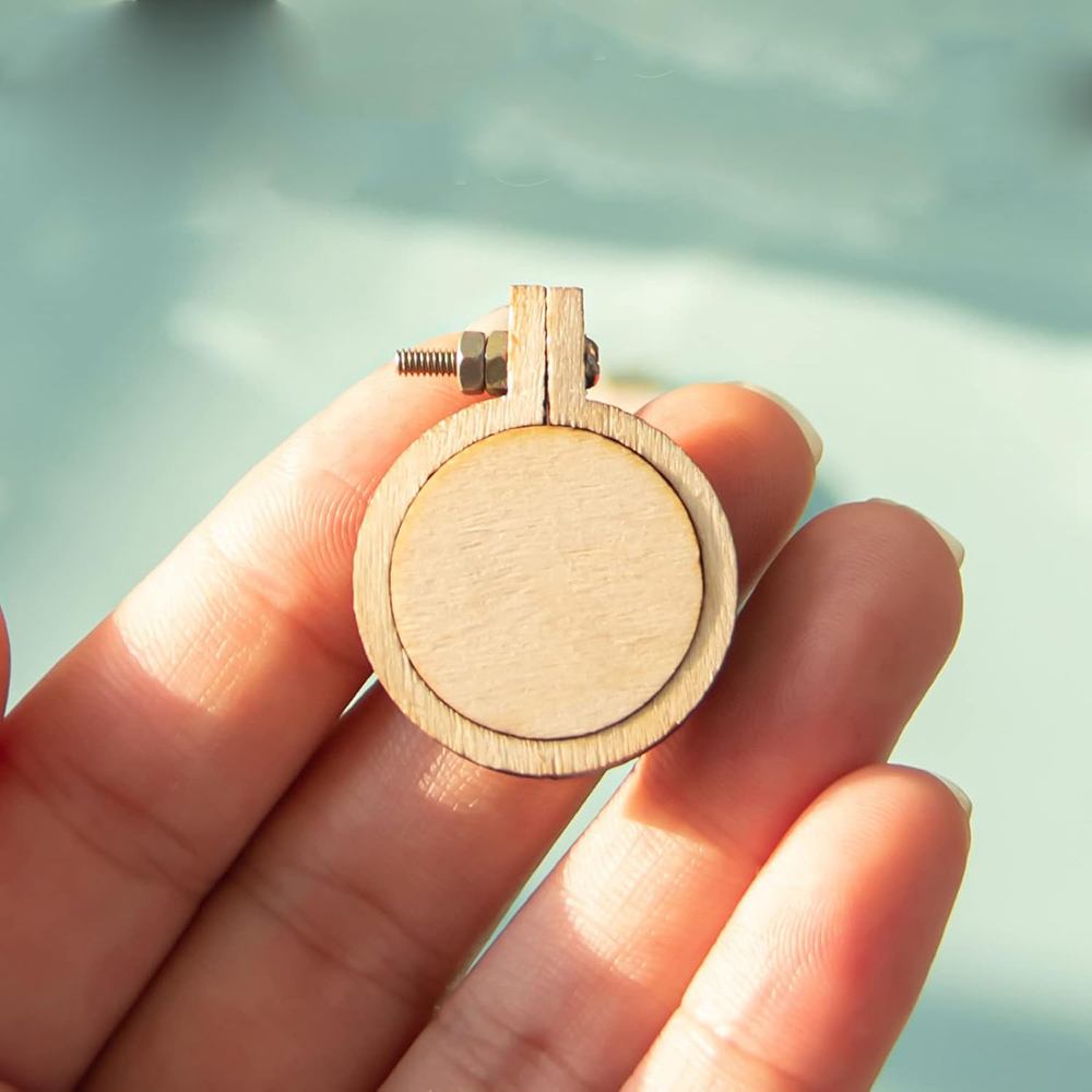Mini cerceau de broderie en bo - Wood Ring Blank avis et prix
