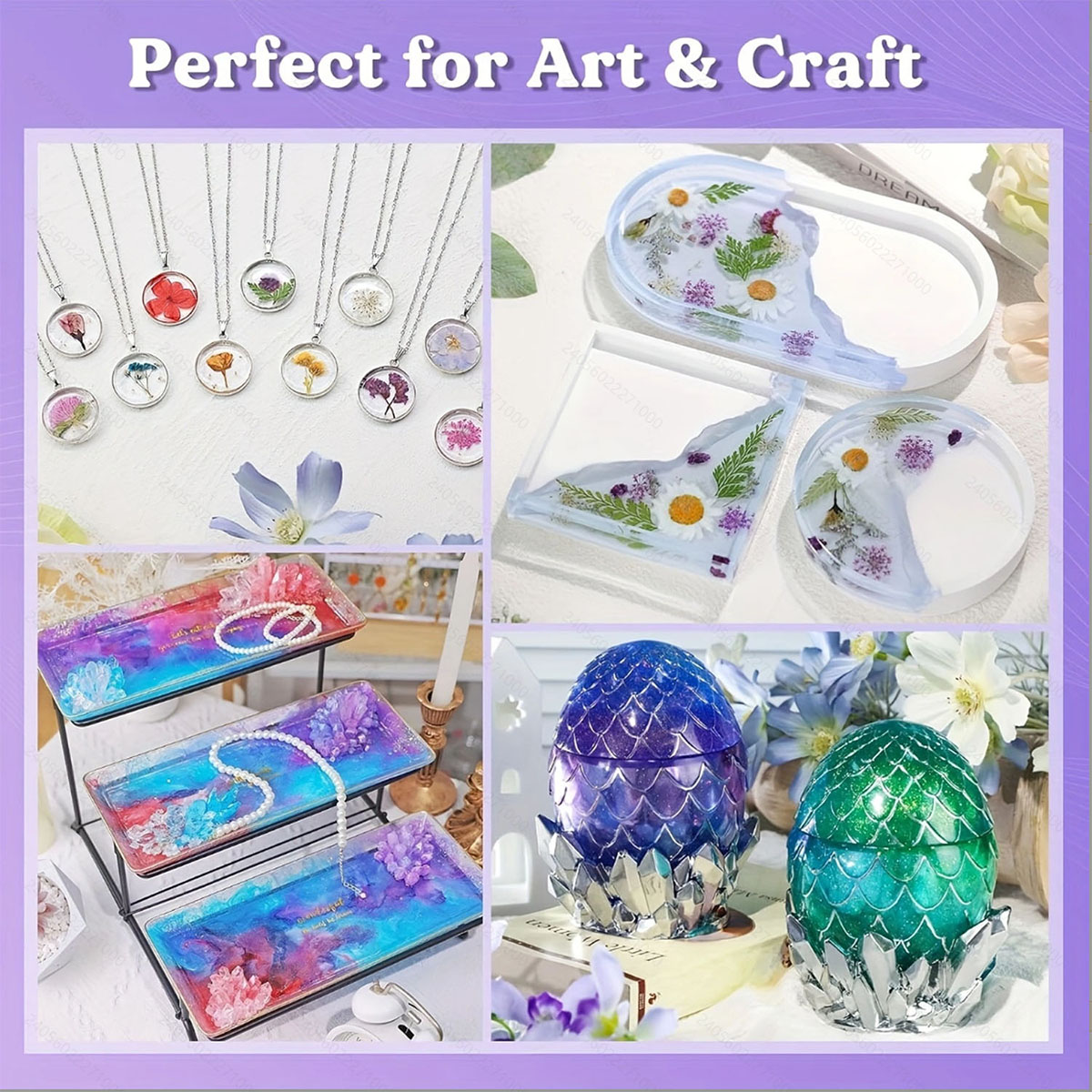 Kit de résine moulée transpare - Resin Jewelry Kit avis et prix