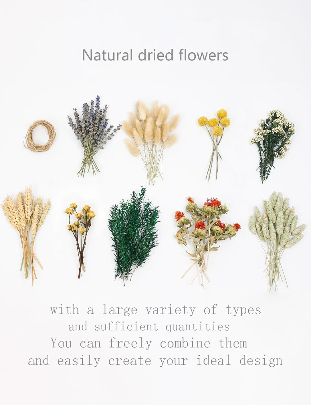 Ensemble de fleurs séchées nat - Dried Flower Bulk avis et prix