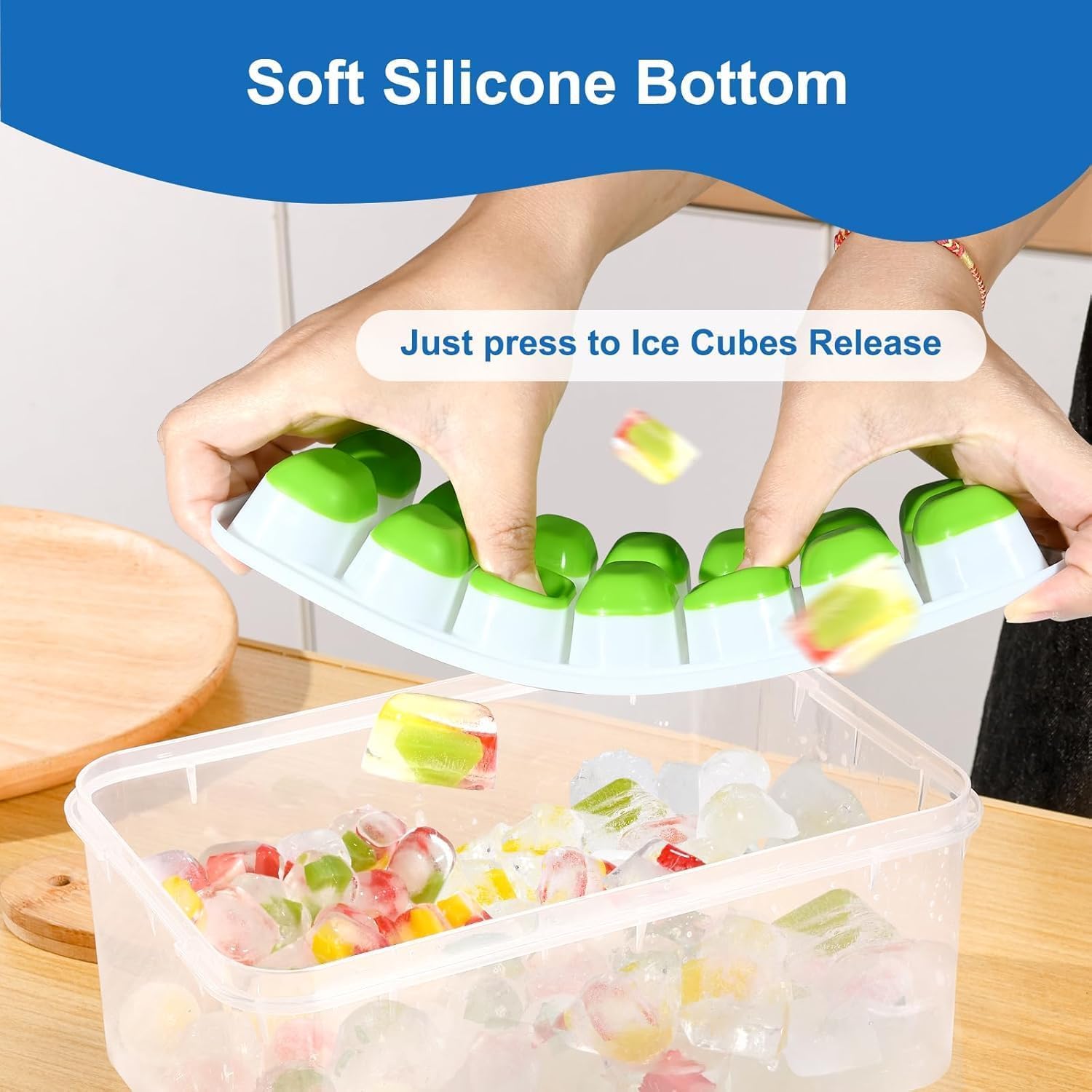 Bacs à glaçons avec couvercles - Silicone Mold Tray avis et prix