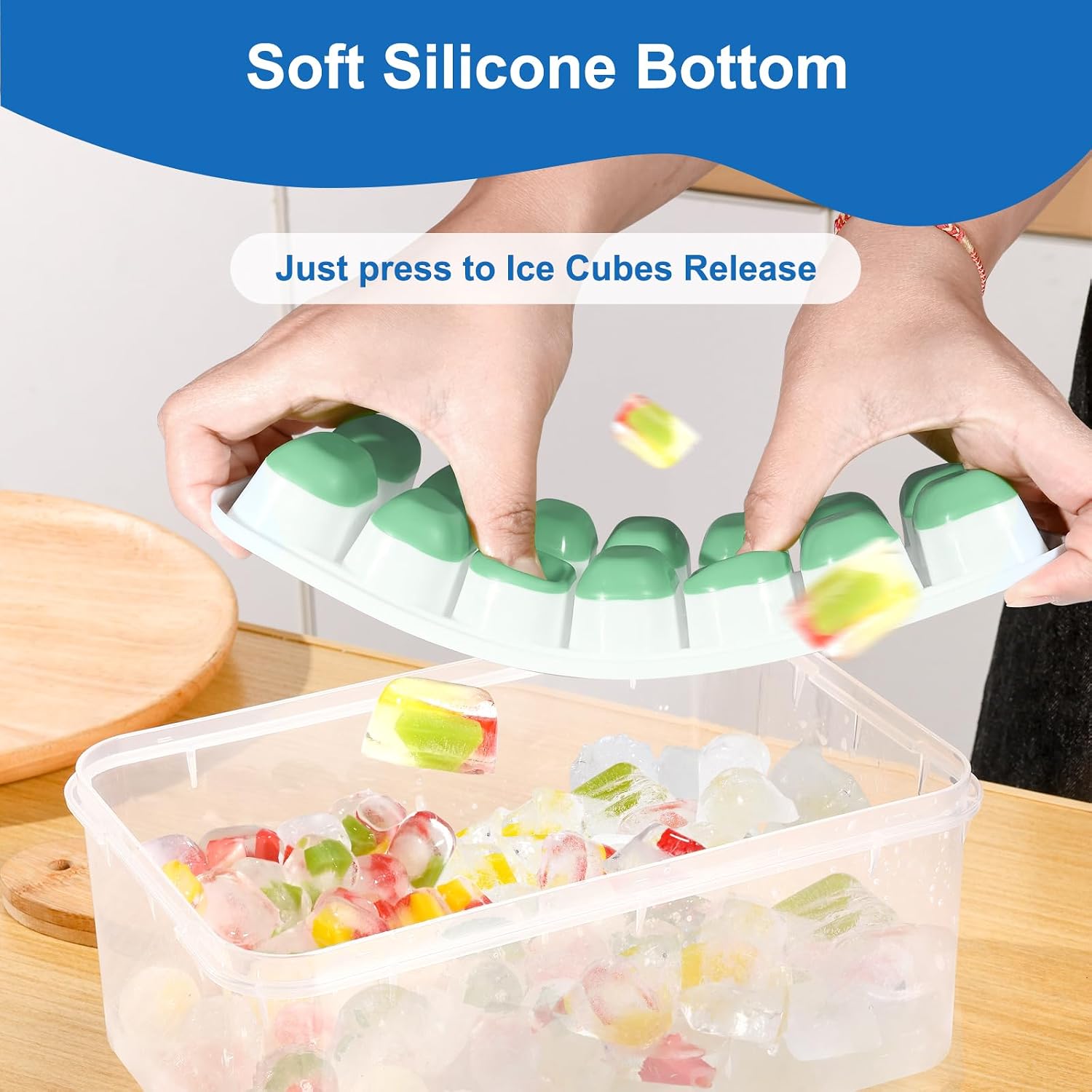 Bac à glaçons avec couvercle,  - Silicone Mold Tray avis et prix