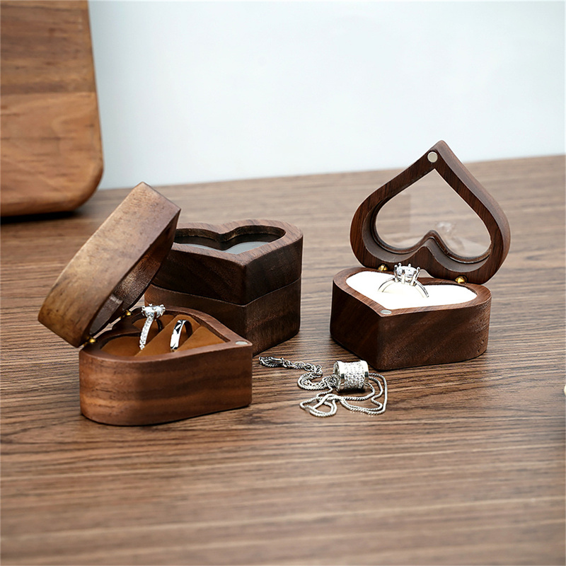 Boîte à bagues en bois de noye - Wood Ring Blank avis et prix