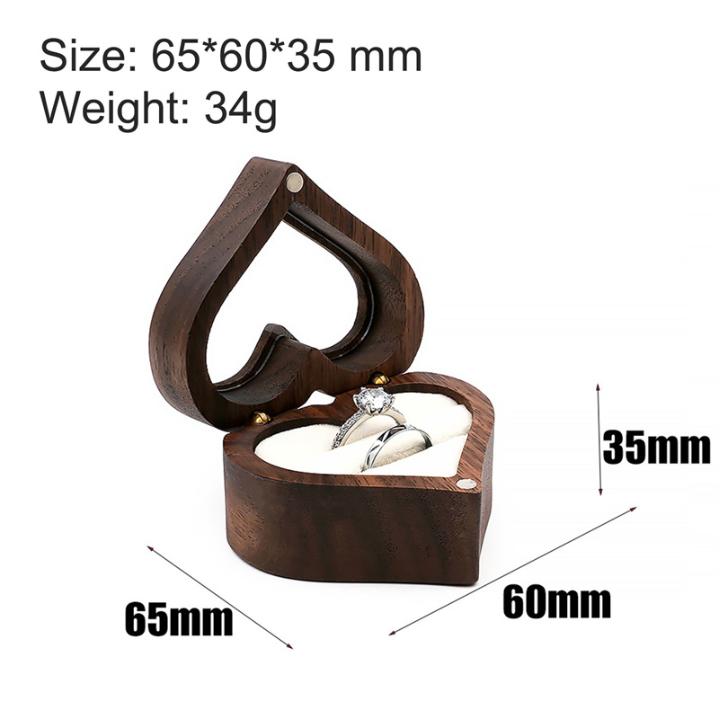 Boîte à bagues en bois de noye - Wood Ring Blank avis et prix