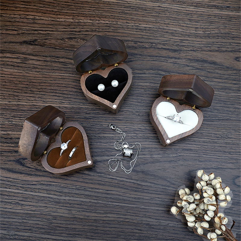 Boîte à bagues en bois de noye - Wood Ring Blank avis et prix