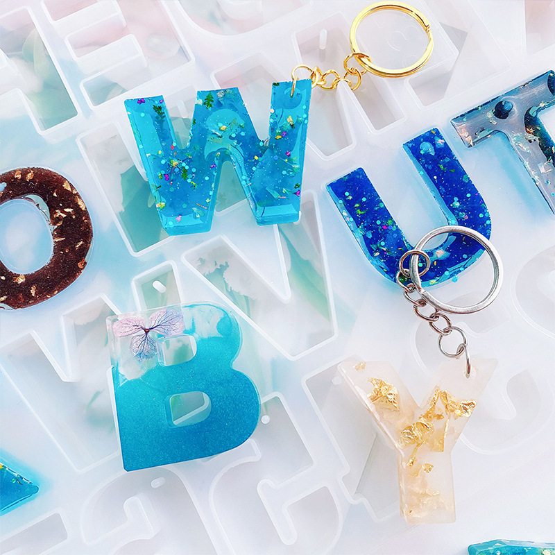 Alphabet résine époxy Silicone - Gold Foil Flakes avis et prix