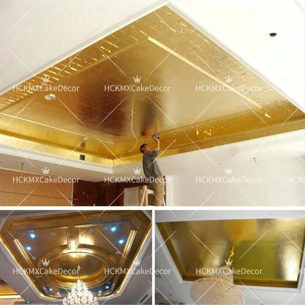 100 feuilles de papier doré im - Gold Foil Flakes avis et prix