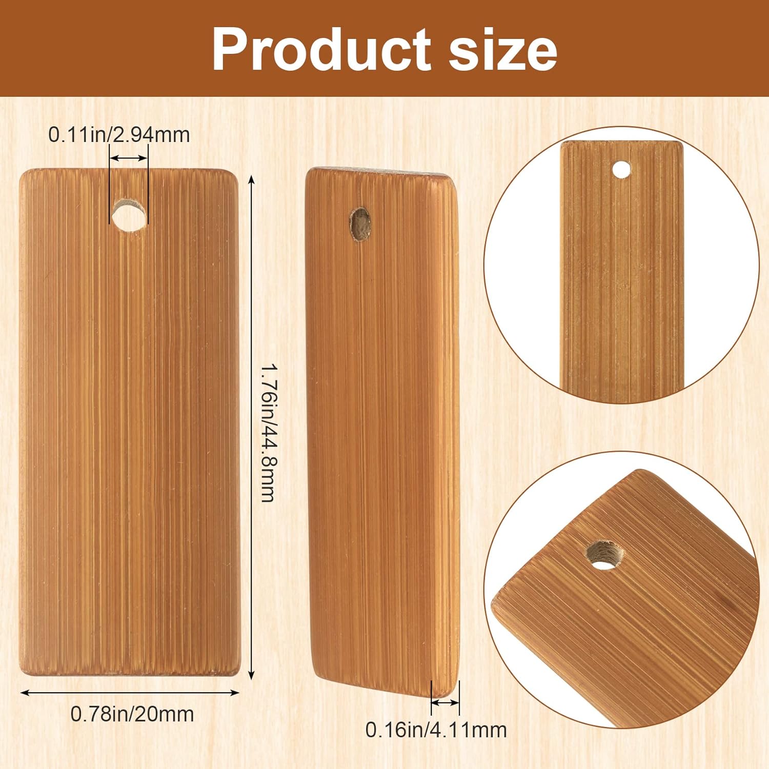 Étiquettes vierges en bois nat - Wood Ring Blank avis et prix