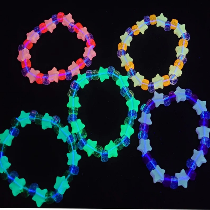 Ensemble de 5 bracelets kandi  - Resin Glitter Pack avis et prix