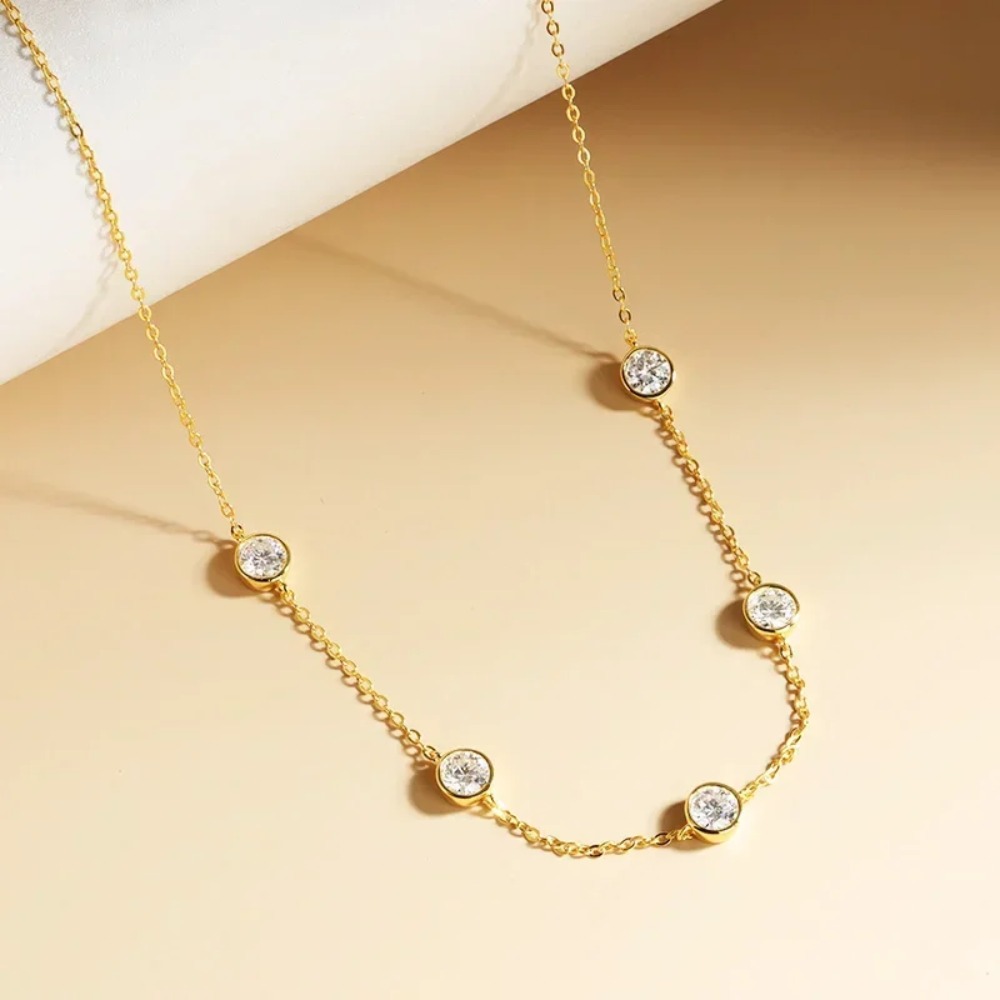 Collier Moissanite certifié GR - Bezels Set Pendant avis et prix